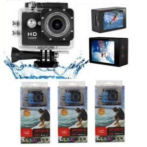 1080P HD Action Camera 30M Waterproof & Aux Audio Cable